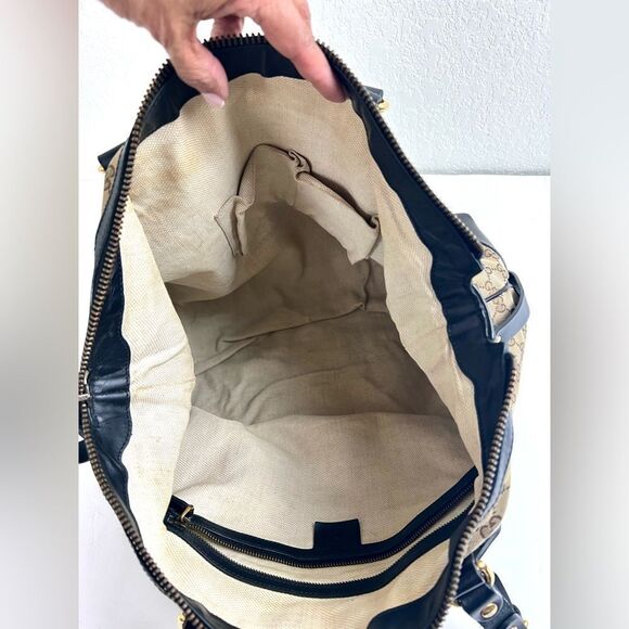 Gucci GG Supreme Canvas Studded Patti Tote with Leather Trim - Picture 9 of 16